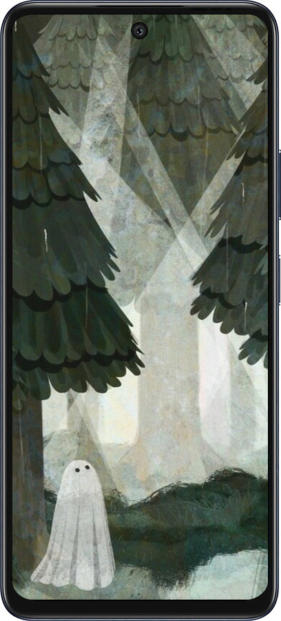 Силиконовый чехол С изображением соснового леса и привидения для Infinix Hot 50 5G - 6420u-3795 изображение 