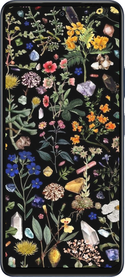 Силиконовый чехол С цветами для Infinix Hot 50 5G - 6422u-3795 изображение 