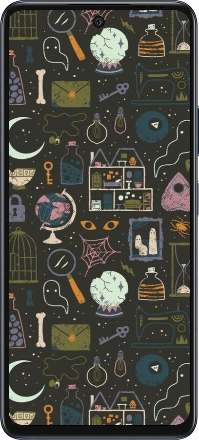 Силиконовый чехол Колдовской принт для Infinix Hot 50 5G - 6425u-3795 изображение 