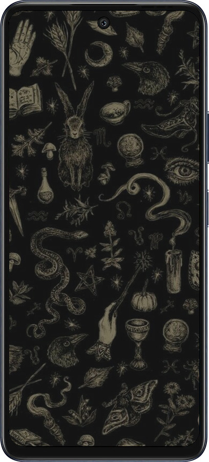 Силіконовий чехол Містичний колаж з травами та магічні символи для Infinix Hot 50 5G - 6428u-3795 изображение 