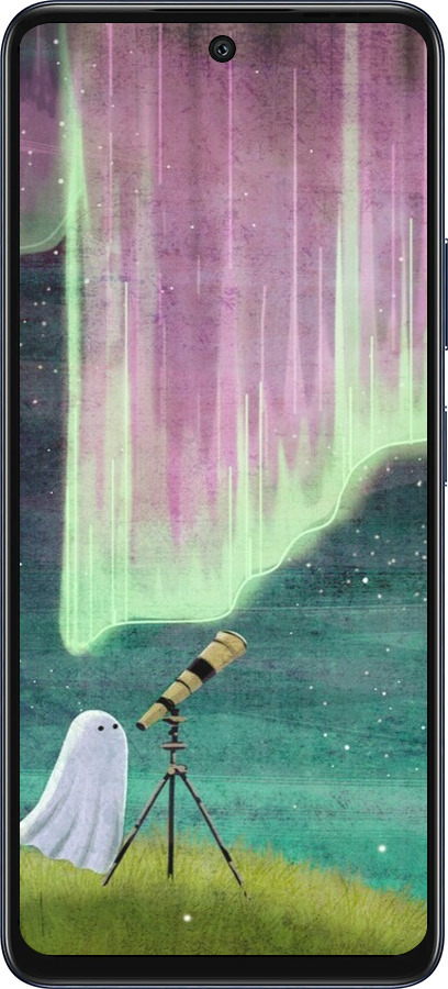 Силиконовый чехол Привидение и звезды для Infinix Hot 50 5G - 6443u-3795 изображение 