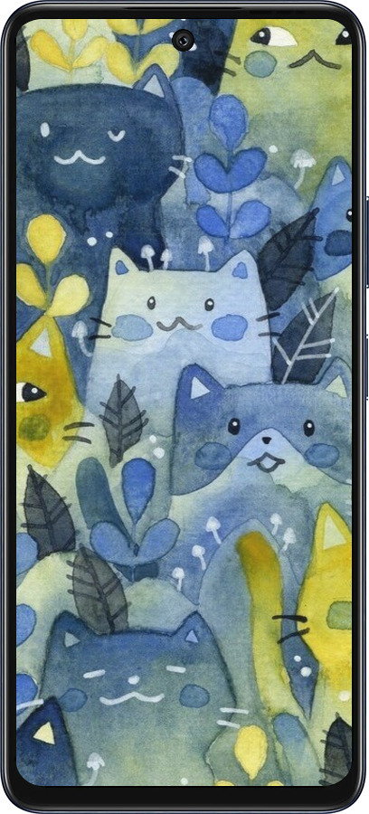 Силиконовый чехол С изображением кошачьего леса для Infinix Hot 50 5G - 6447u-3795 изображение 
