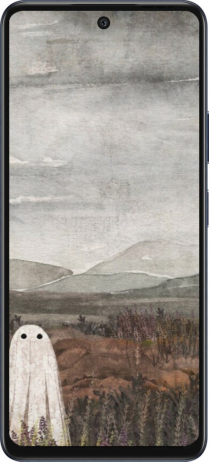 Силиконовый чехол Одинокий призрак на фоне гор для Infinix Hot 50 5G - 6486u-3795 изображение 
