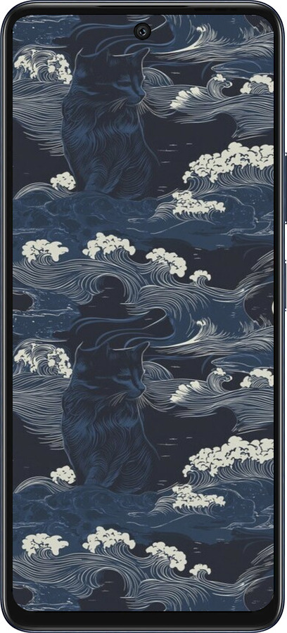 Силиконовый чехол Морская тематика в стиле арт-деко для Infinix Hot 50 5G - 6520u-3795 изображение 