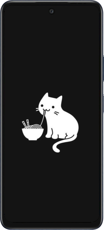 Силиконовый чехол С милым котом на черном фоне для Infinix Hot 50 5G - 6528u-3795 изображение 