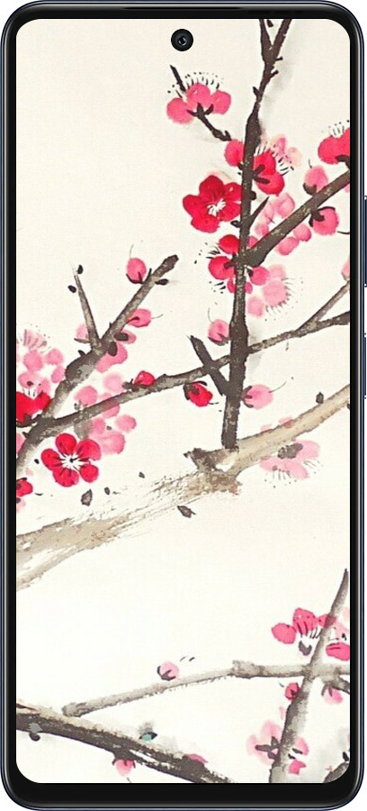 Силіконовий чехол Принт із зображенням цвітіння сакури для Infinix Hot 50 5G - 6545u-3795 изображение 