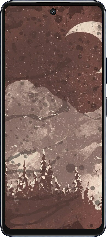 Силиконовый чехол С изображением лунного пейзажа в ночном лесу для Infinix Hot 50 5G - 6546u-3795 изображение 