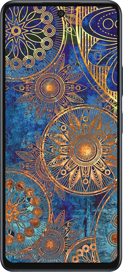 Силиконовый чехол Золотой узор для Infinix Hot 50 5G - 678u-3795 изображение 