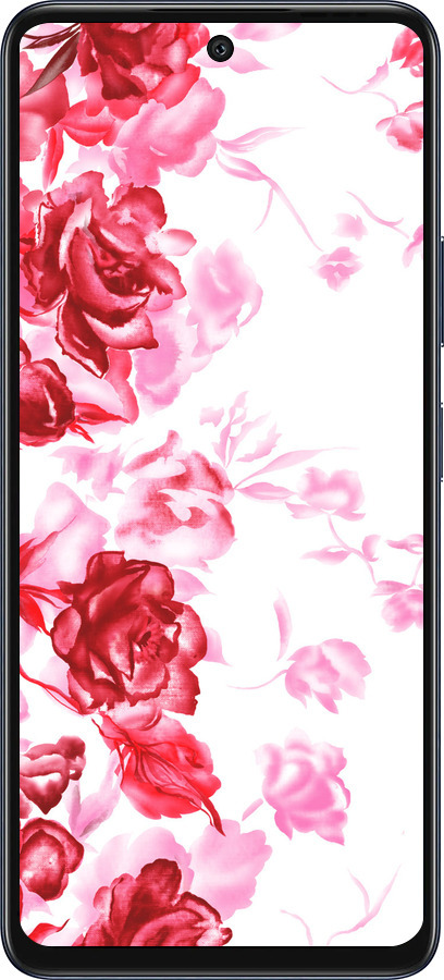 Силиконовый чехол Нарисованные розы для Infinix Hot 50 5G - 724u-3795 изображение 