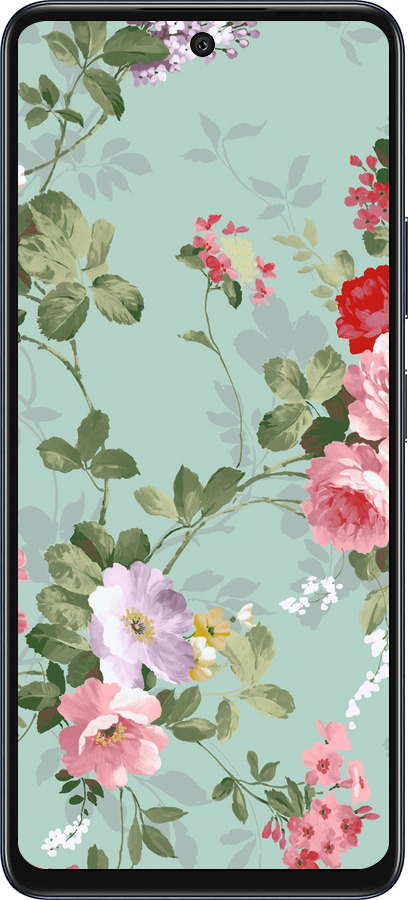 Силиконовый чехол Цветочные обои 2 для Infinix Hot 50 5G - 862u-3795 изображение 