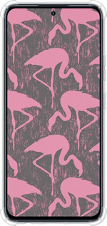 Силіконовий протиударний с посиленими кутами чехол Vintage-Flamingos для Infinix Hot 50 Pro 4G - 4171sp-3871 изображение 