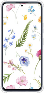 Силикон с усиленными углами чехол Цветочный фон v2 для Infinix Hot 50 Pro 4G - 5472sp-3871 изображение 