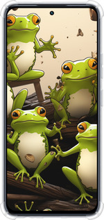 Силикон с усиленными углами чехол Жабки для Infinix Hot 50 Pro 4G - 5656sp-3871 изображение 