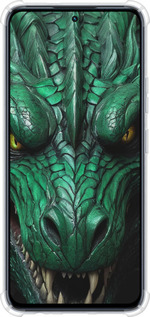 Силіконовий протиударний с посиленими кутами чехол Зелений дракон v2 для Infinix Hot 50 Pro 4G - 5817sp-3871 изображение 