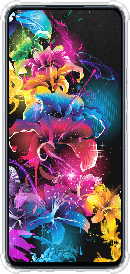 Силикон с усиленными углами чехол Абстрактные цветы для Infinix Hot 50 Pro 4G - 511sp-3871 изображение 
