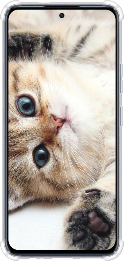 Силіконовий протиударний с посиленими кутами чехол Котик для Infinix Hot 50 Pro 4G - 6024sp-3871 изображение 