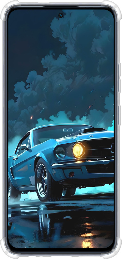 Силіконовий протиударний с посиленими кутами чехол Форд мустанг для Infinix Hot 50 Pro 4G - 6374sp-3871 изображение 