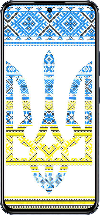 Силіконовий чехол Герб - вишиванка жовто-блакитна  для Infinix Hot 50 Pro 4G - 1197u-3871 изображение 