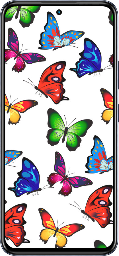 Силиконовый чехол Красочные мотыльки для Infinix Hot 50 Pro 4G - 4761u-3871 изображение 