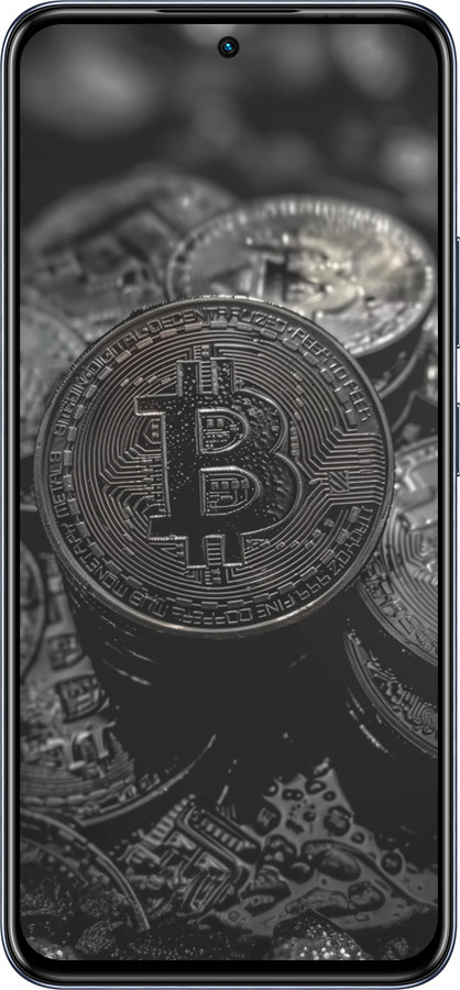Силиконовый чехол Black Bitcoin для Infinix Hot 50 Pro 4G - 6090u-3871 изображение 
