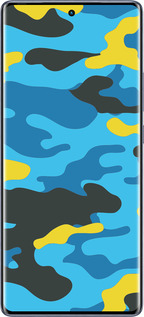 Силиконовый чехол Желто-голубой камуфляж для Infinix Hot 50 Pro+ 4G - 1084u-3870 изображение 