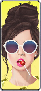 Силіконовий чехол Дівчина з чупа-чупсом для Infinix Hot 50 Pro+ 4G - 3979u-3870 изображение 