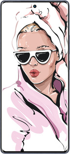Силиконовый чехол Девушка в очках 2 для Infinix Hot 50 Pro+ 4G - 4714u-3870 изображение 
