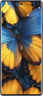 Силиконовый чехол Желто-голубые бабочки для Infinix Hot 50 Pro+ 4G - 6046u-3870 изображение 