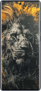 Силиконовый чехол Лев в золотых красках для Infinix Hot 50 Pro+ 4G - 6155u-3870 изображение 