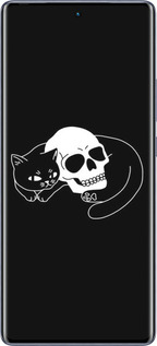 Силиконовый чехол С изображением кота и черепа для Infinix Hot 50 Pro+ 4G - 6491u-3870 изображение 