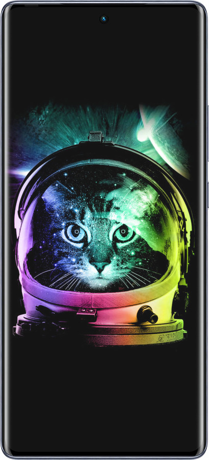 Силиконовый чехол Кот-астронавт для Infinix Hot 50 Pro+ 4G - 4154u-3870 изображение 