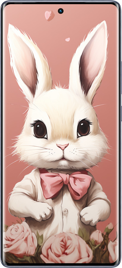 Силіконовий чехол Зайчик для Infinix Hot 50 Pro+ 4G - 5669u-3870 изображение 