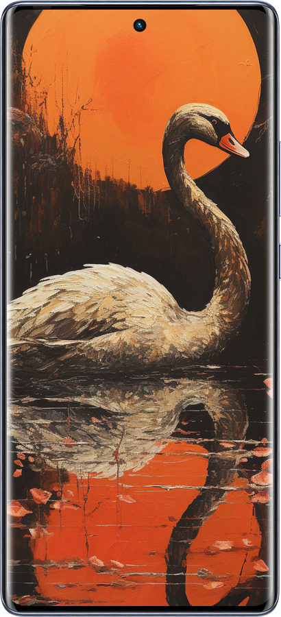 Силиконовый чехол Лебедь для Infinix Hot 50 Pro+ 4G - 5964u-3870 изображение 