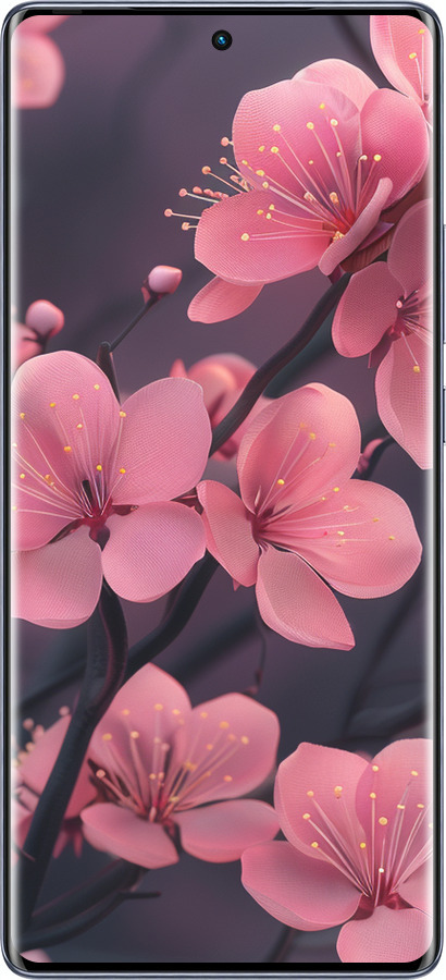 Силіконовий чехол Пурпурова сакура для Infinix Hot 50 Pro+ 4G - 6075u-3870 изображение 