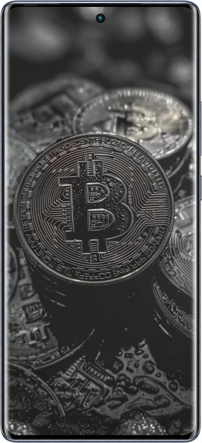 Силиконовый чехол Black Bitcoin для Infinix Hot 50 Pro+ 4G - 6090u-3870 изображение 