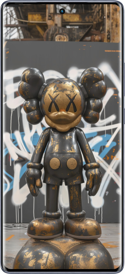 Силіконовий чехол Bronze kaws v3 для Infinix Hot 50 Pro+ 4G - 6099u-3870 изображение 