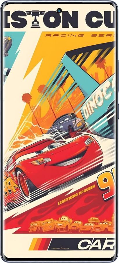 Силиконовый чехол Тачки для Infinix Hot 50 Pro+ 4G - 6288u-3870 изображение 