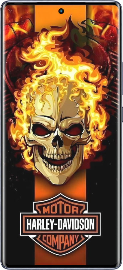 Силіконовий чехол Харлей девидсон для Infinix Hot 50 Pro+ 4G - 6370u-3870 изображение 