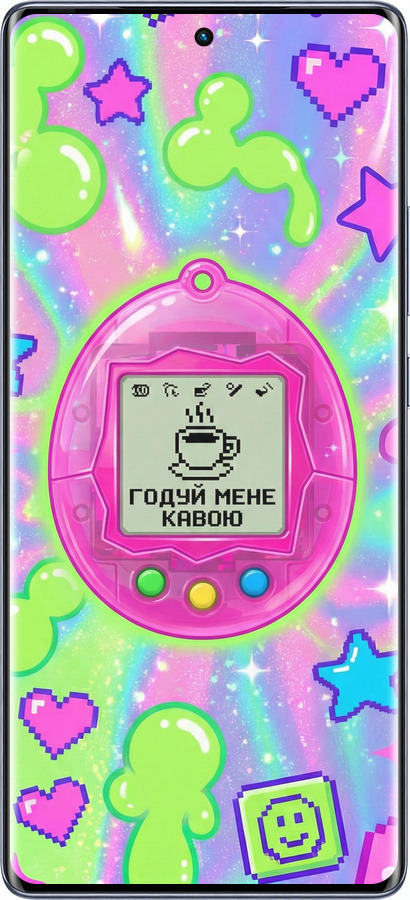 Силиконовый чехол Y2K Aesthetic Retro Pet: Годуй мене кавою для Infinix Hot 50 Pro+ 4G - 6784u-3870 изображение 