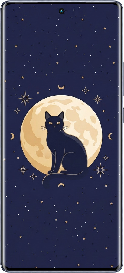 Силіконовий чехол Cute Cat Celestial/Witchy для Infinix Hot 50 Pro+ 4G - 6787u-3870 изображение 