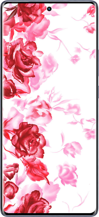 Силиконовый чехол Нарисованные розы для Infinix Hot 50 Pro+ 4G - 724u-3870 изображение 