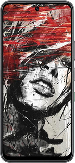 Силиконовый чехол Лицо девушки для Infinix Hot 60 5G / Hot 60i 4G - 1162u-4114 изображение 