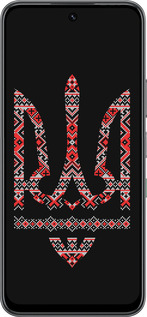 Силиконовый чехол Герб - вышиванка на черном фоне для Infinix Hot 60 5G / Hot 60i 4G - 1196u-4114 изображение 