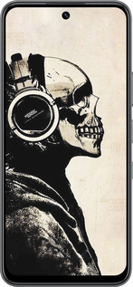 Силиконовый чехол Скелет-меломан v2 для Infinix Hot 60 5G / Hot 60i 4G - 1200u-4114 изображение 