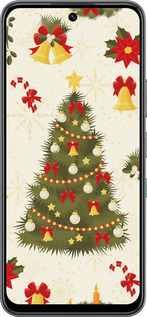 Силиконовый чехол Новогодняя елка для Infinix Hot 60 5G / Hot 60i 4G - 4198u-4114 изображение 