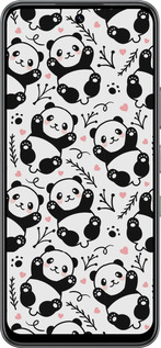 Силиконовый чехол Панды для Infinix Hot 60 5G / Hot 60i 4G - 4318u-4114 изображение 