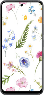 Силиконовый чехол Цветочный фон v2 для Infinix Hot 60 5G / Hot 60i 4G - 5472u-4114 изображение 