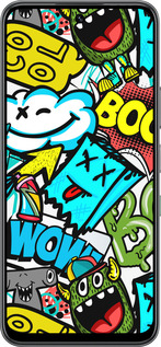 Силиконовый чехол Стикеры v4 для Infinix Hot 60 5G / Hot 60i 4G - 5508u-4114 изображение 