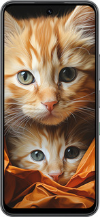 Силиконовый чехол Котики 2 для Infinix Hot 60 5G / Hot 60i 4G - 5664u-4114 изображение 