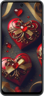 Силиконовый чехол Сердечки v4 для Infinix Hot 60 5G / Hot 60i 4G - 5834u-4114 изображение 